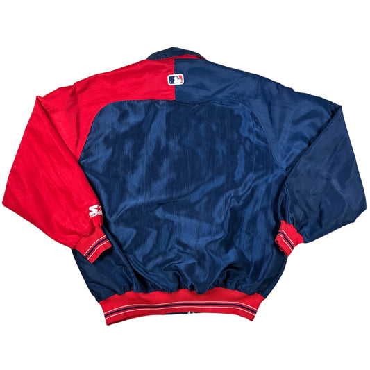 Herren Vintage MLB Starter Diamond Collection Cleveland Indians Bomber Größe L