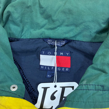 Herren Vintage 90er Jahre Tommy Hilfiger Windbreaker Jacke Größe M