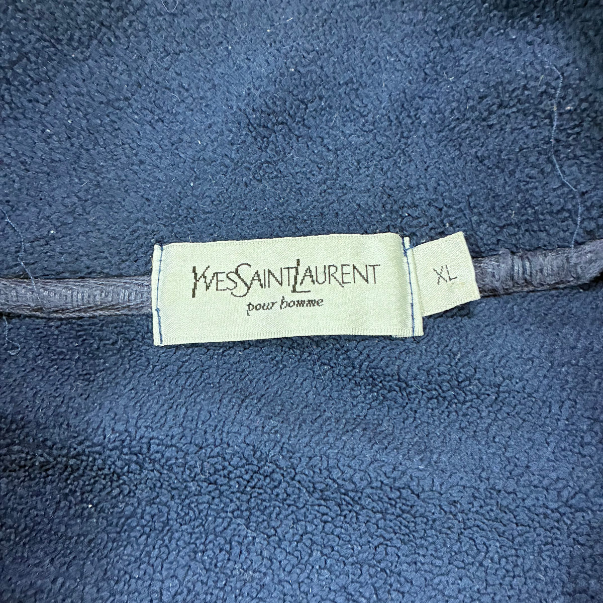 Yves Saint Laurent fleece jacket zipper detail