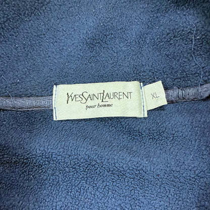 Yves Saint Laurent fleece jacket zipper detail