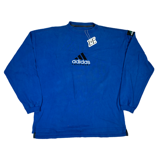 Vintage Men’s 90s  Adidas Equipment Blue Sweatshirt Size  XL