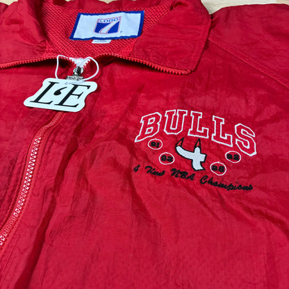 Mens Vintage 90s Chicago Bulls 7Logo NBA Basketball Jacket Size L