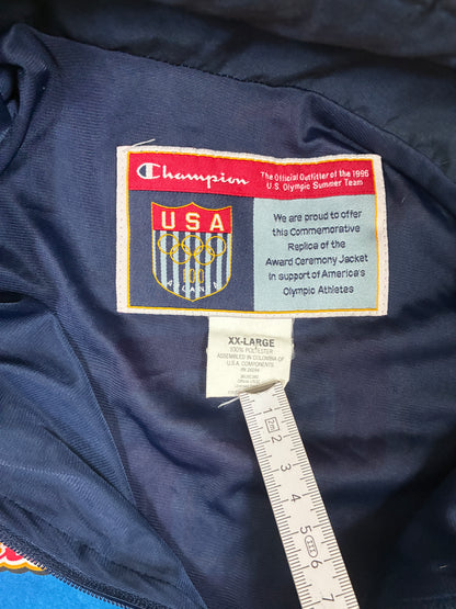 Mens Champion USA 1996 OLYMPIC Games Atlanta  Track Jacket Size XL
