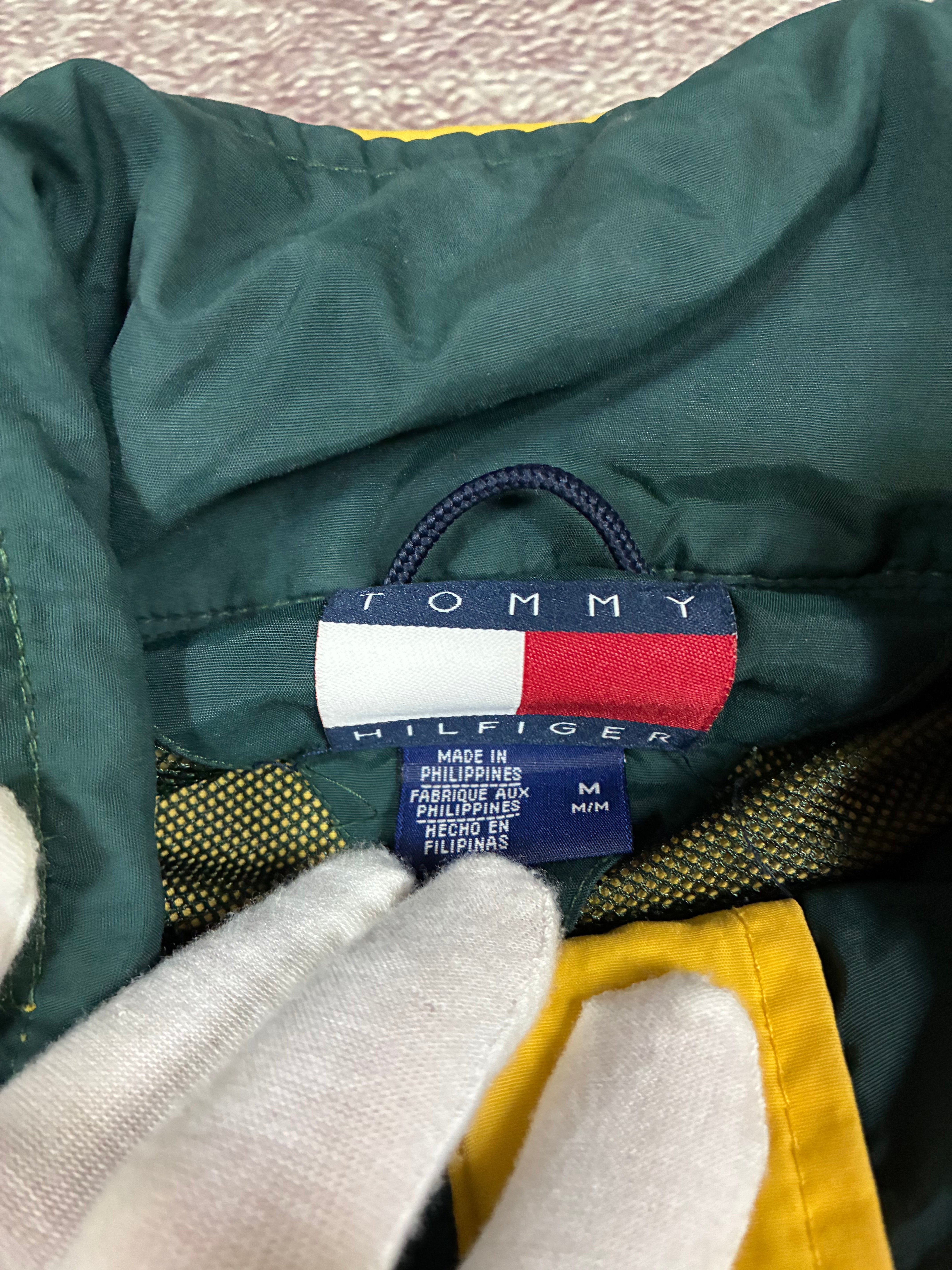 Vintage Tommy Hilfiger Sailing Jacket 1990s Fleece Lined Mens M