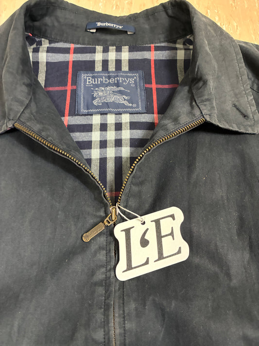 Mens Vintage 90s Burberrys England Harrington Jacket Nova Checked Size L