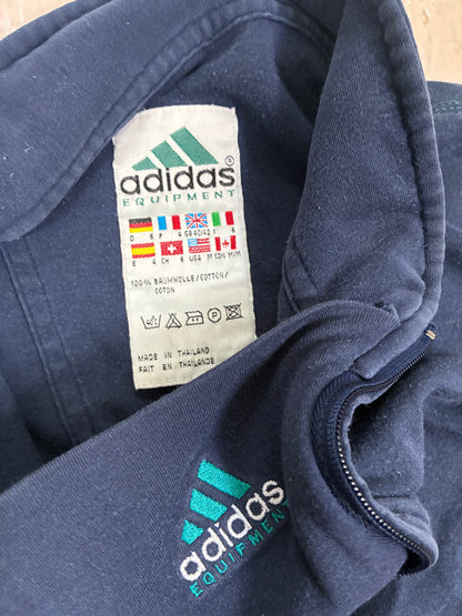 Vintage Herren 90er Adidas Equipment Blaues Sweatshirt Größe M