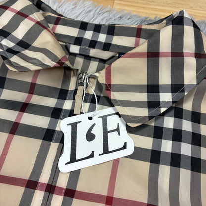 Womens Burberry Nova Check Full Zip Lightweight Packable Jacket Size M