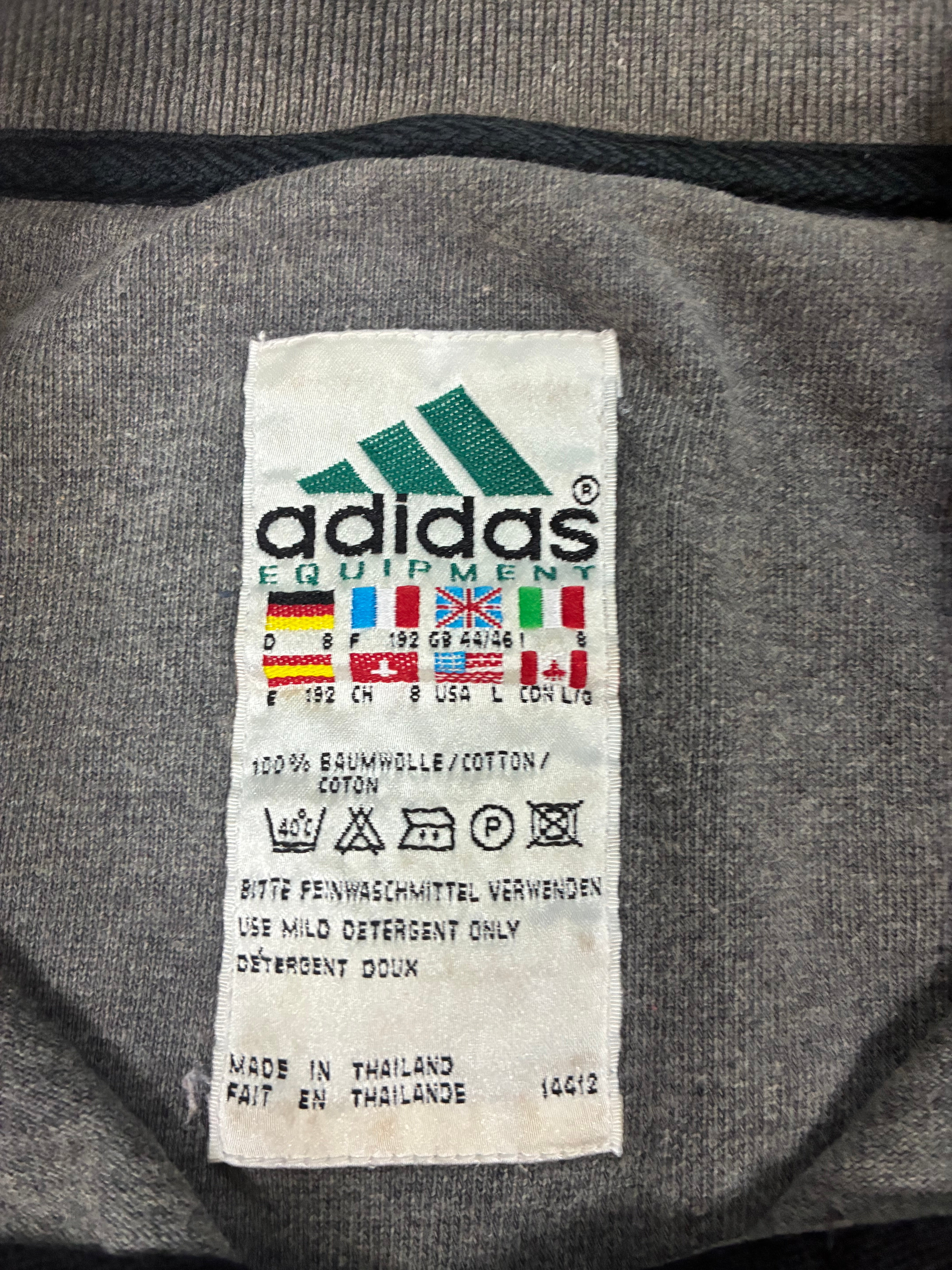 Vintage Men’s 90s  Adidas Equipment Blue Long Sleeve Size  L-XL