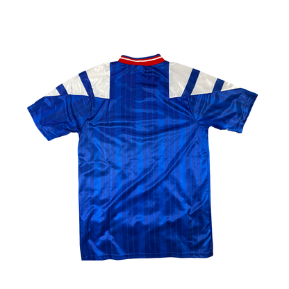 Adidas Glasgow Rangers home shirt back view with embroidered crest