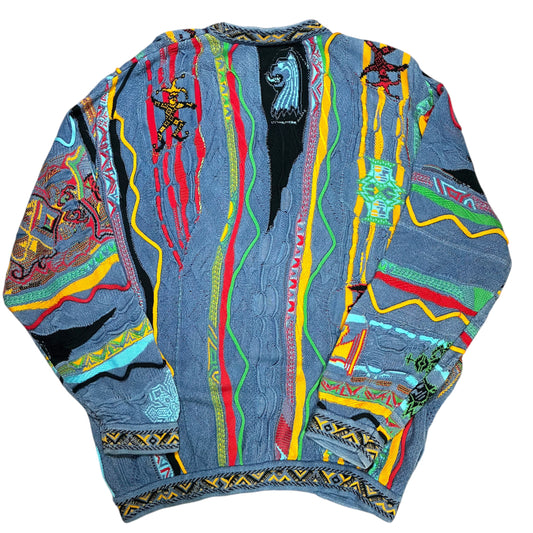 Vintage 90er Coogi 3D-Strickpullover aus Baumwolle Größe XL
