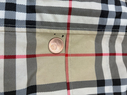 Herren Burberry Nova Check leichte Packaway Jacke mit durchgehendem Reißverschluss Größe L