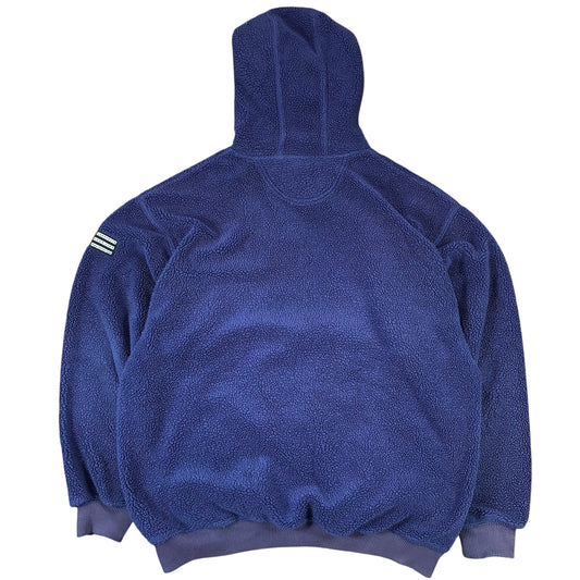 Adidas teddy fleece sherpa hoodie back view
