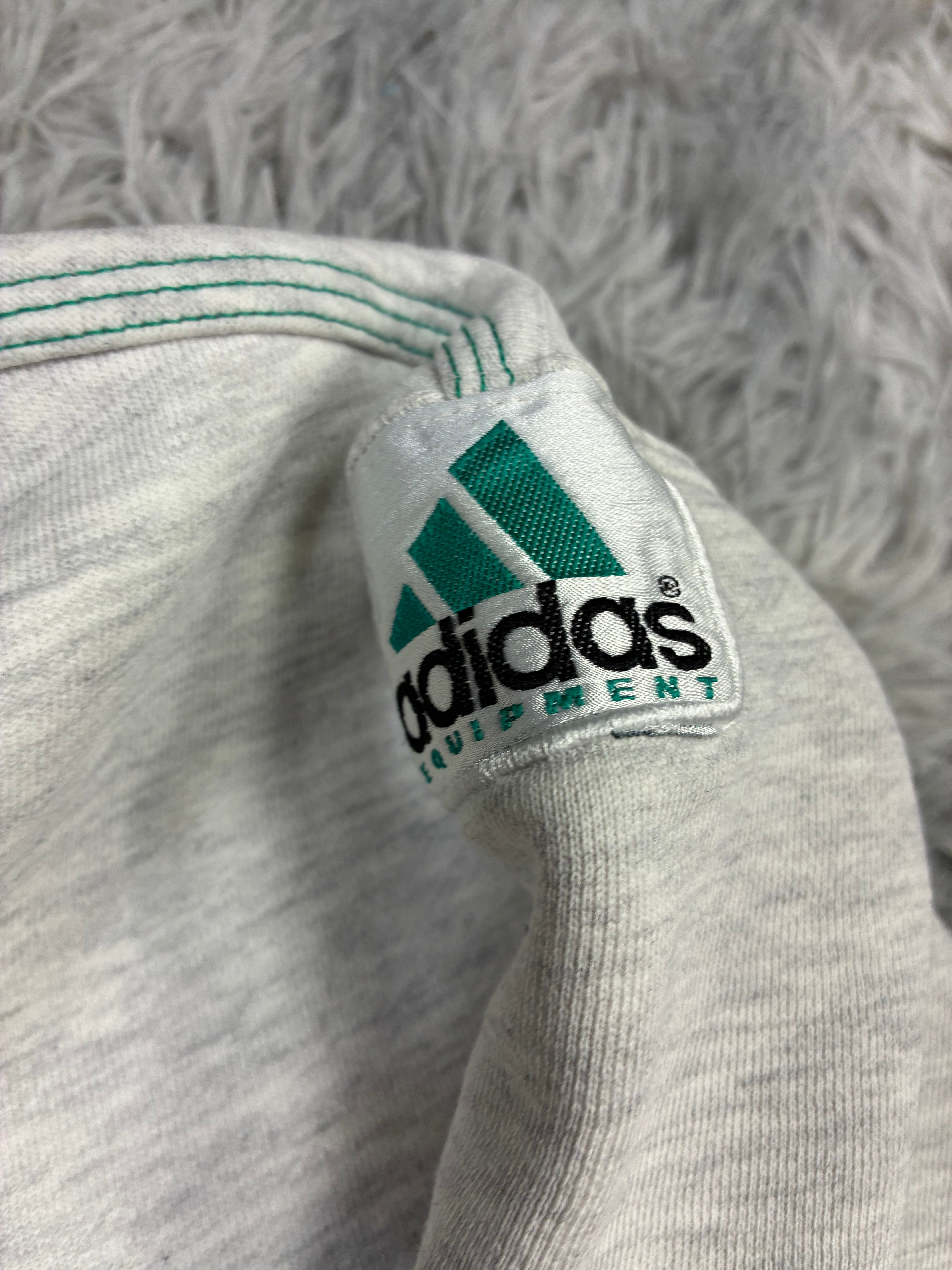 Vintage Men’s 90s  Adidas Equipment Grey Sweatshirt Size  M