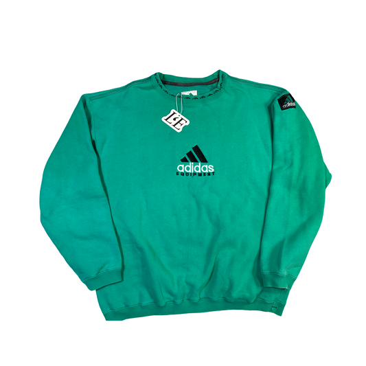 Vintage Mens 90s  Adidas Equipment Green Sweatshirt Size  M