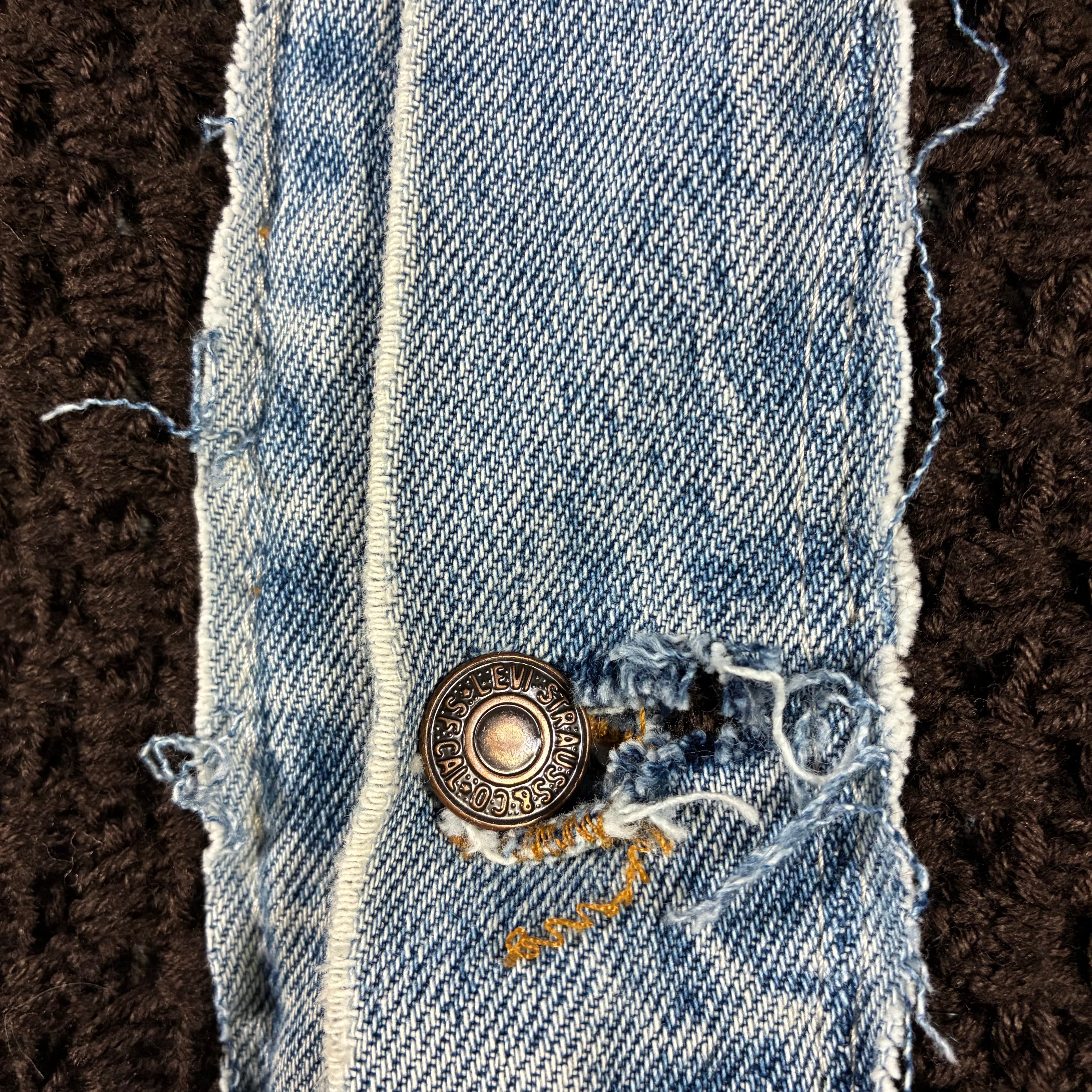 UPCYCLED! Levi's Denim Jacket  Handmade American Cowboy Style Size M