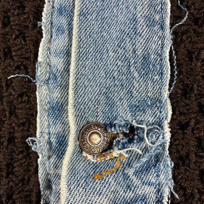 UPCYCLED! Levi's Denim Jacket  Handmade American Cowboy Style Size M