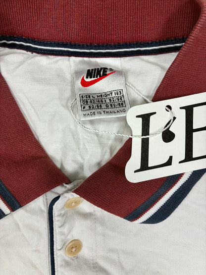Mens Nike Vintage 90s  Polo Shirt Mini  Logo Size L