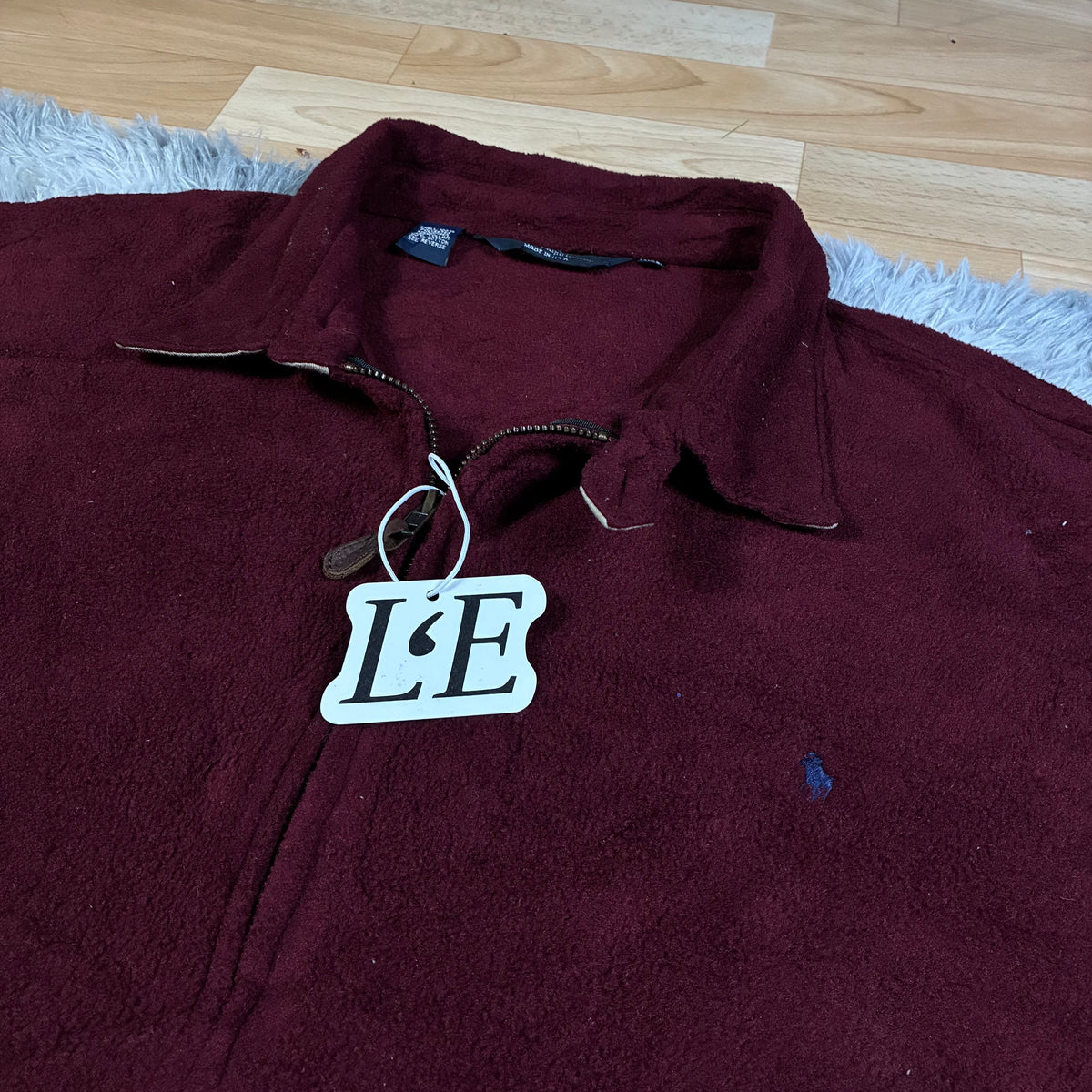 Ralph Lauren Harrington fleece zipper detail
