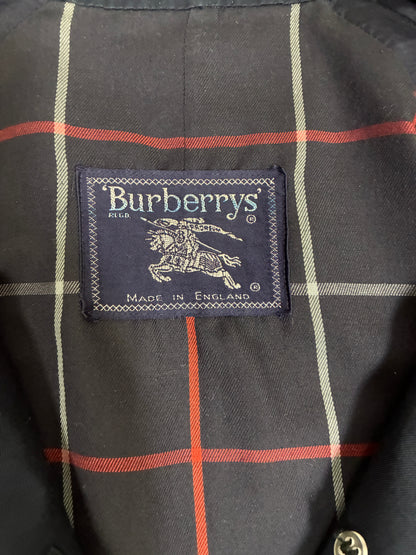 Vintage Women’s  Burberrys Black Nova Check Trench Coat Size M