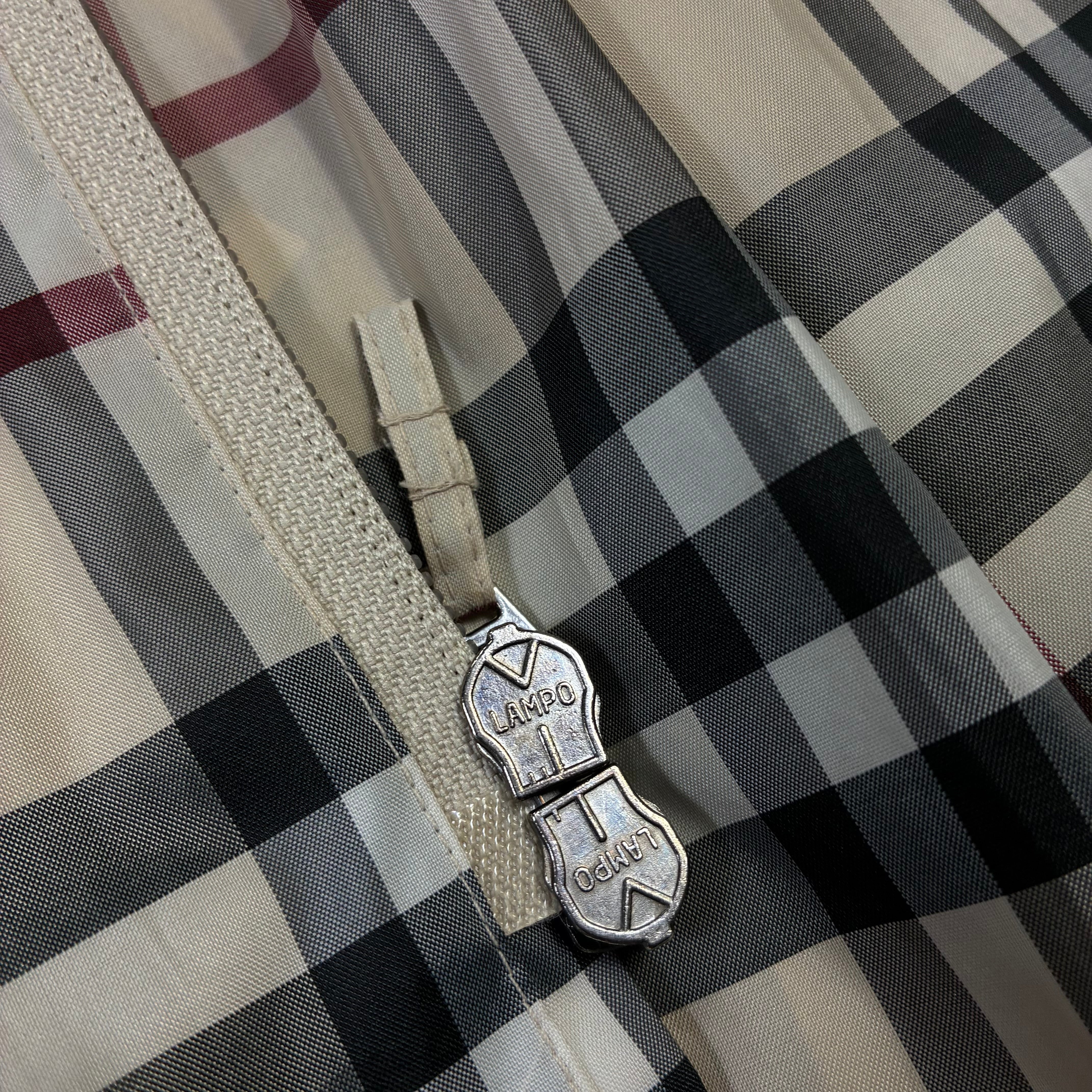Womens Burberry Nova Check Full Zip Lightweight Packable Jacket Size M