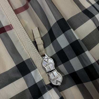 Womens Burberry Nova Check Full Zip Lightweight Packable Jacket Size M