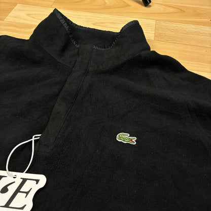 Mens Vintage Lacoste 1/4 Zip Sweatshirt Black Size M