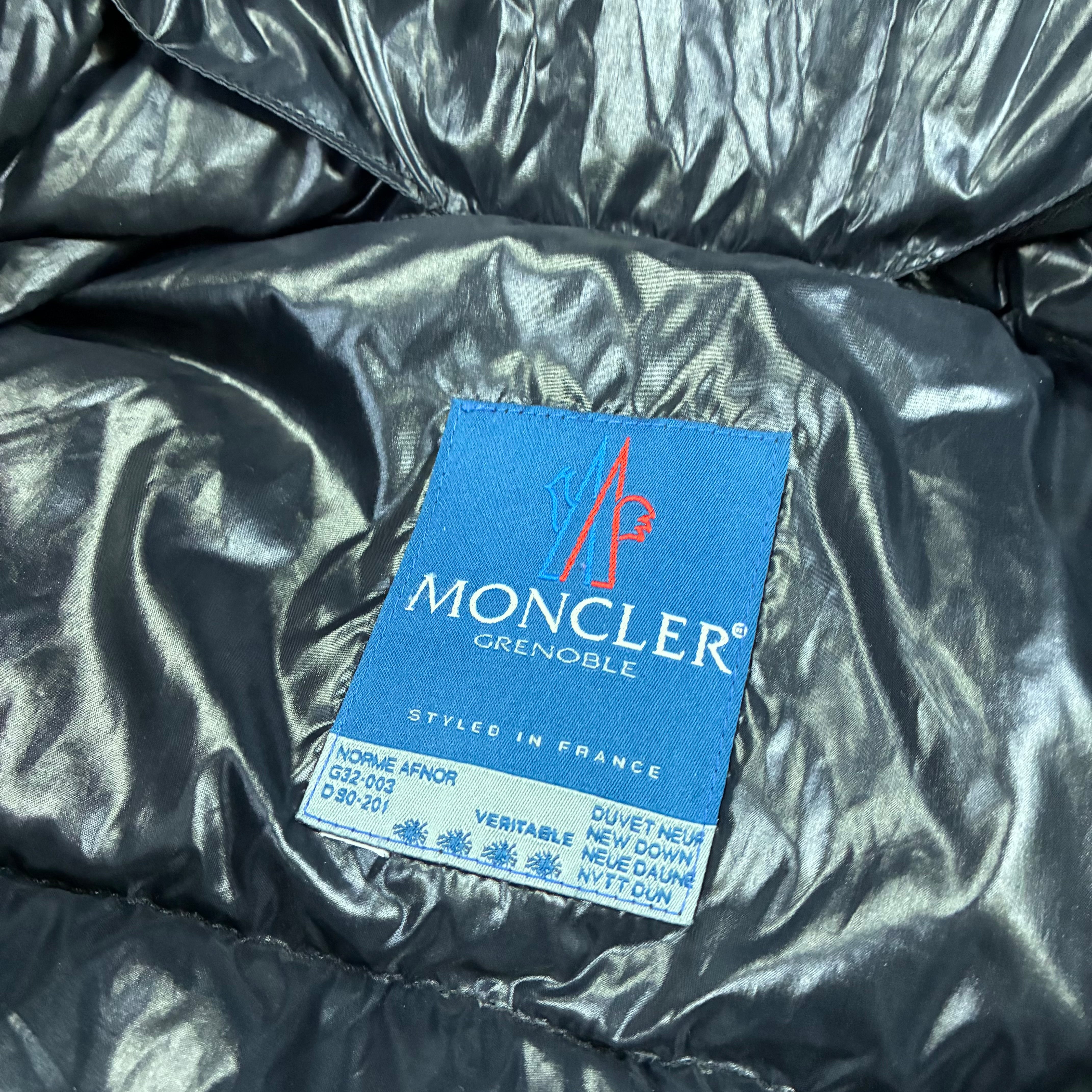 Mens Vintage Moncler Grenoble 80s  Black Puffer Jacket Size S