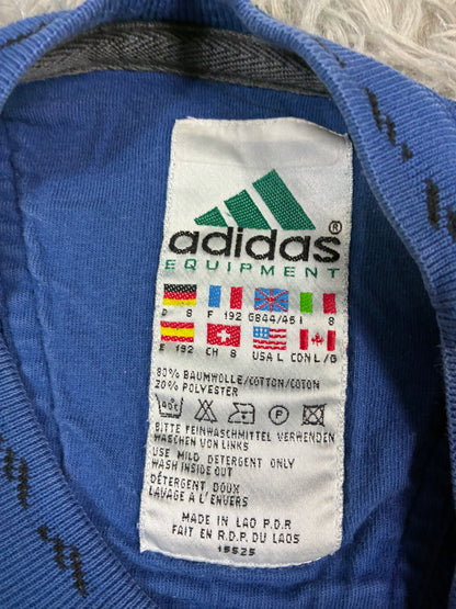 Vintage Men’s 90s  Adidas Equipment Blue Sweatshirt Size  L