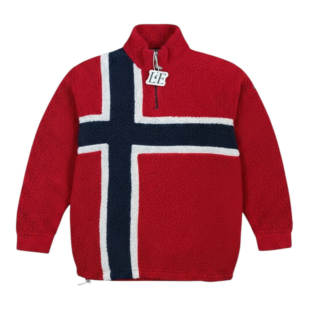 Vintage Napapijri fleece jacket — front view, Mens Size L