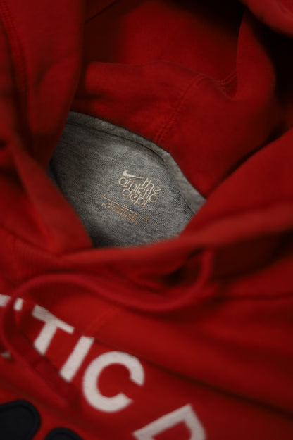 Vintage Nike red hoodie swoosh detail