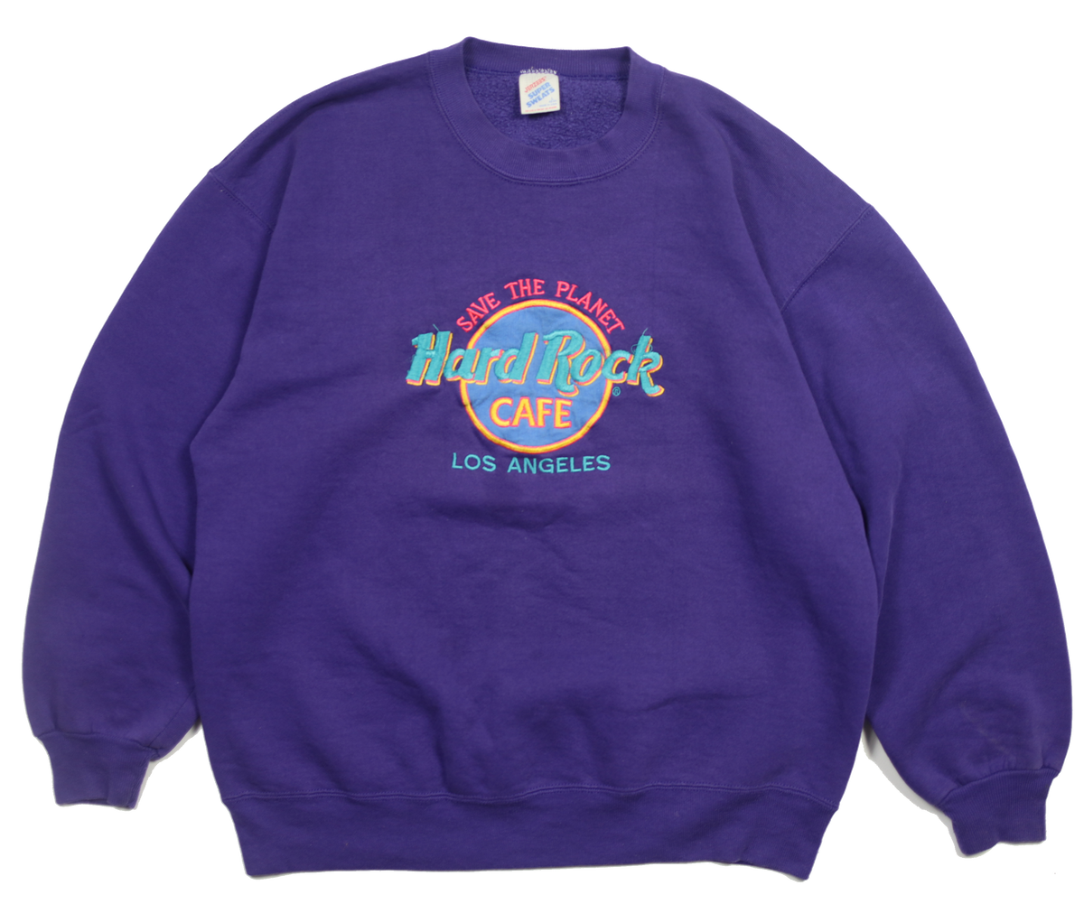 Vintage Hard Rock Cafe Los Angeles sweatshirt — front view, Mens Size M