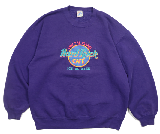Vintage Hard Rock Cafe Los Angeles sweatshirt — front view, Mens Size M