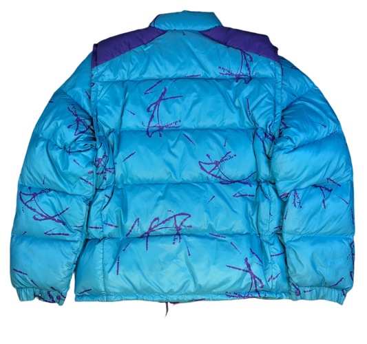 Moncler Grenoble multicolor down jacket back view