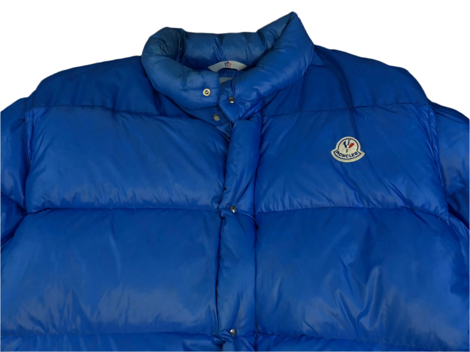Moncler Grenoble blue puffer zipper detail