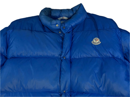 Moncler Grenoble blue puffer zipper detail