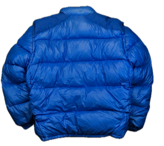 Moncler Grenoble blue puffer back view