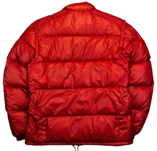 Moncler Grenoble red puffer back view