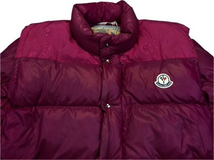Vintage Moncler Grenoble pink puffer logo detail