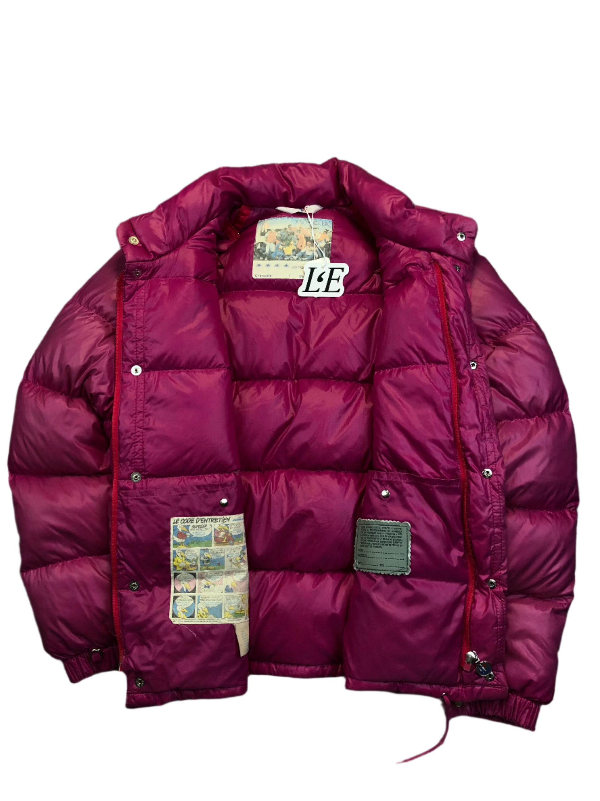 Moncler Grenoble pink puffer back view