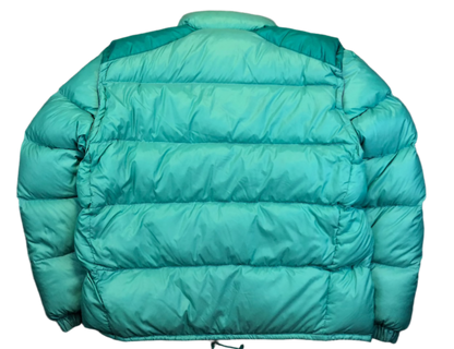 Vintage Moncler Grenoble teal puffer logo