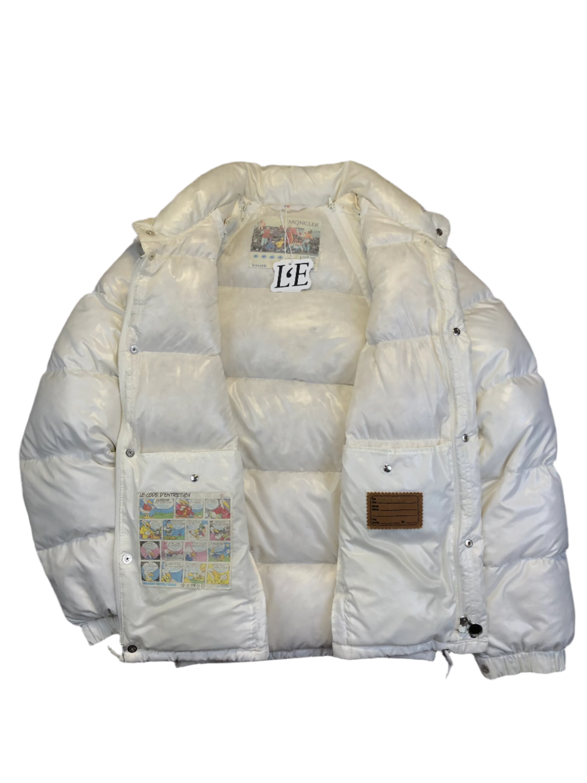 Vintage Moncler Grenoble white puffer logo
