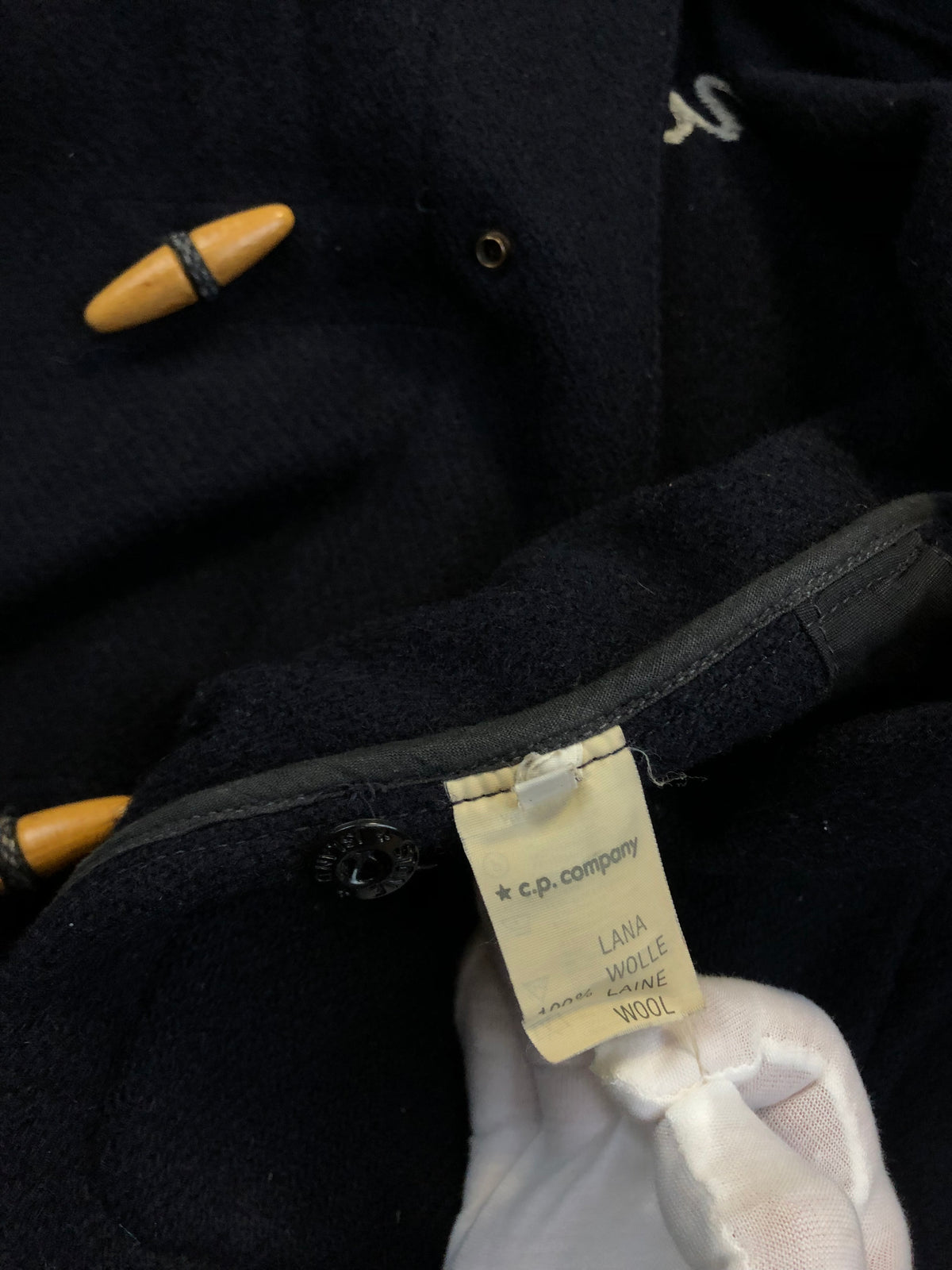 Stone Island Marina duffle coat size tag