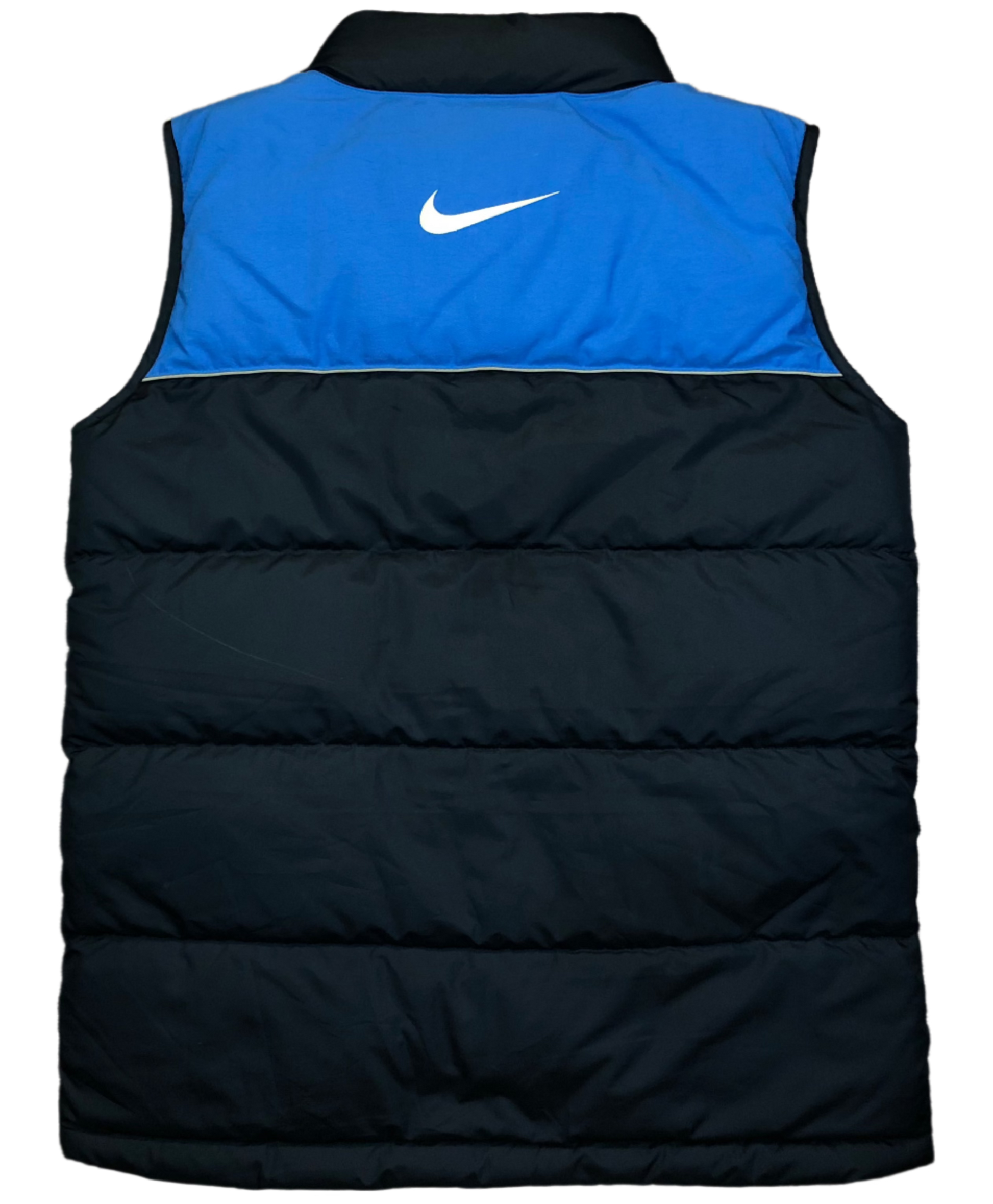 Nike blue puffer vest back view