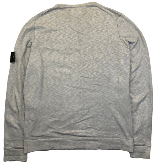 Stone Island gray pullover back view