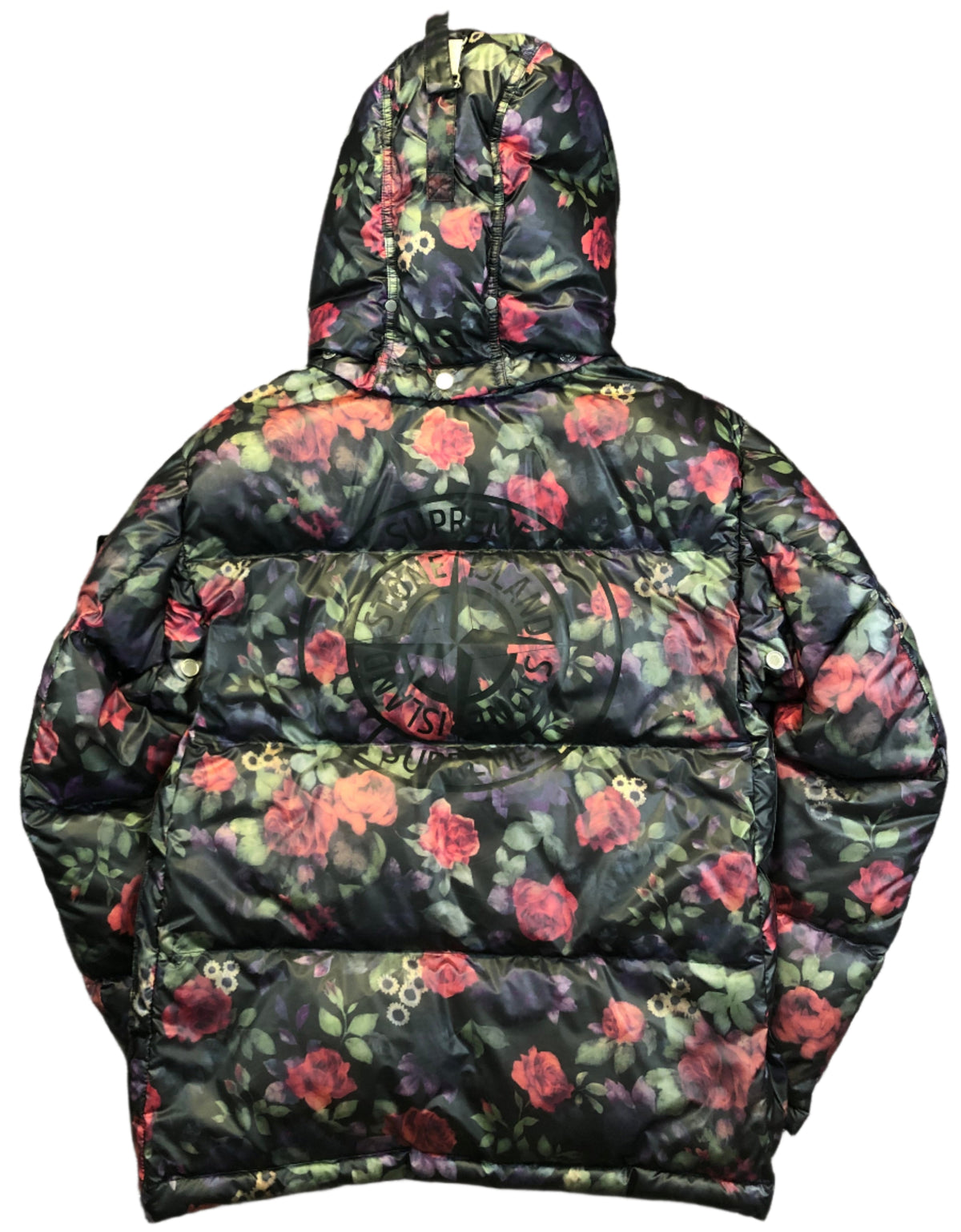 Stone Island x Supreme puffer back view
