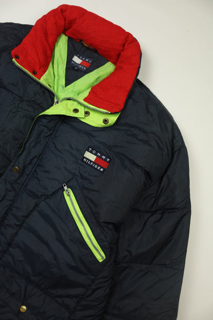 Vintage Tommy Hilfiger flag logo on down jacket