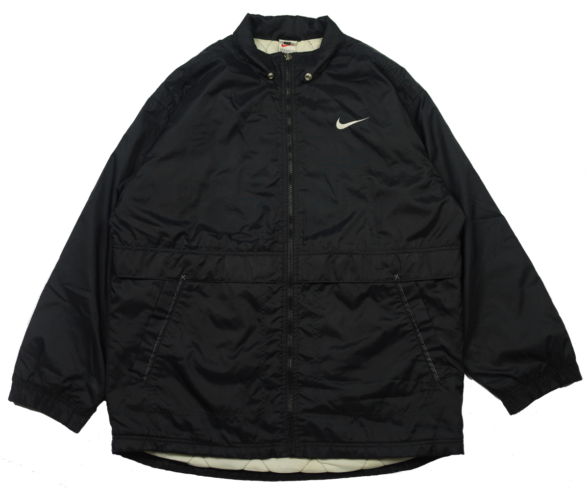Nike big logo black jacket back view