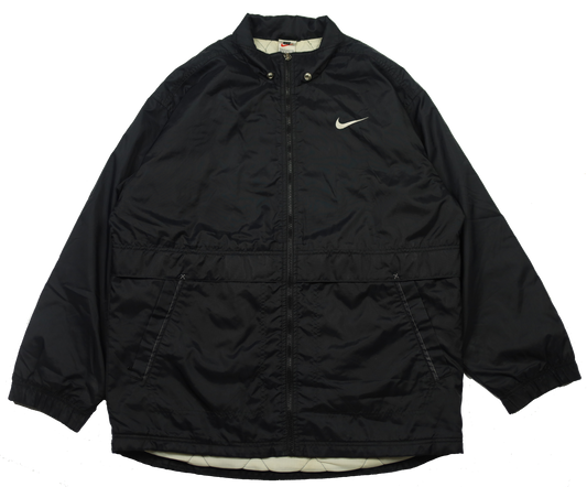 Nike big logo black jacket back view