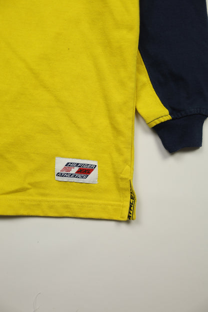 Vintage Tommy Hilfiger sweatshirt collar close-up