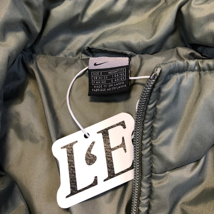 Nike green puffer size tag